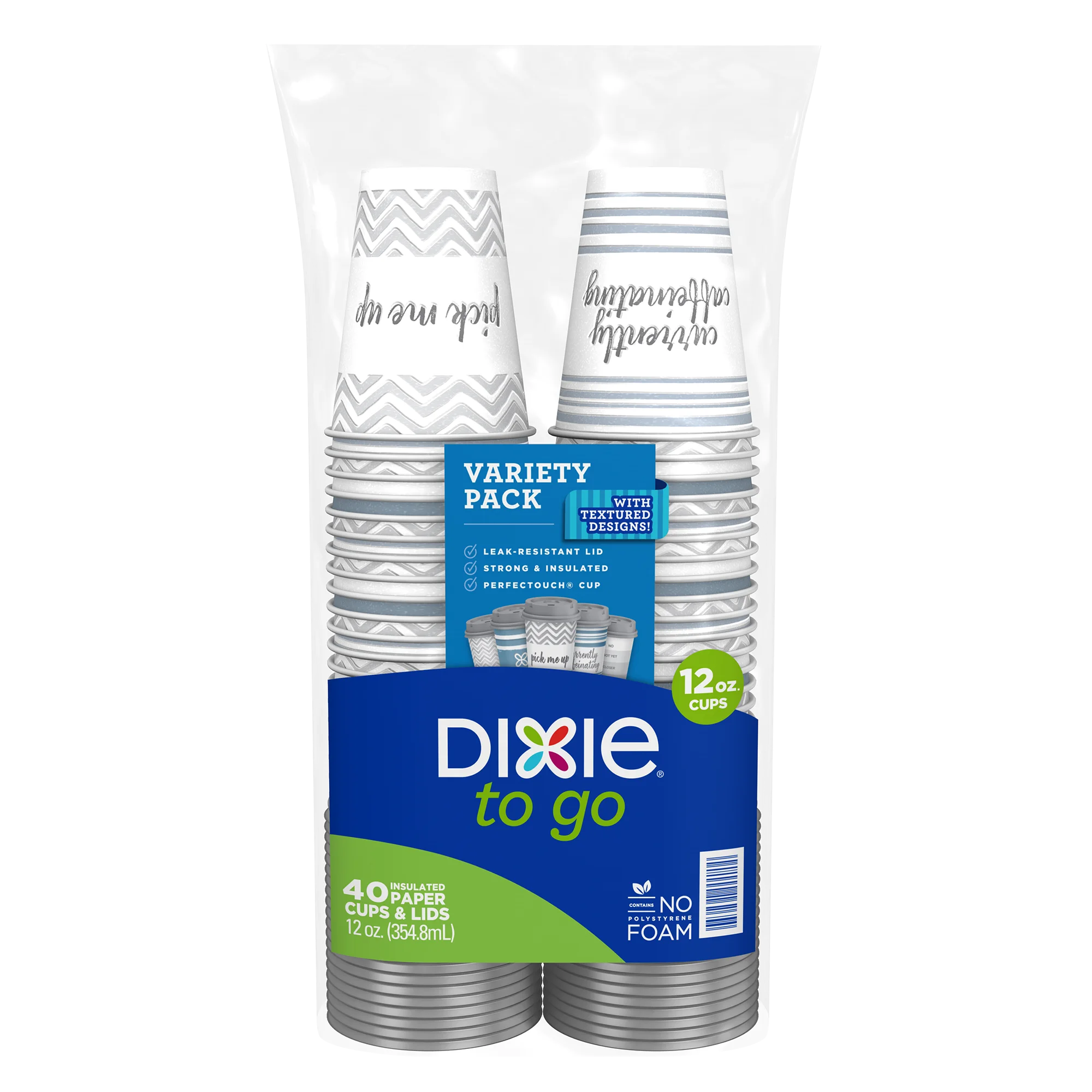 Dixie to go 40 count 12 oz cup with lids